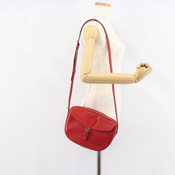 LOUIS VUITTON Epi Jeune Fille MM Shoulder Bag Red